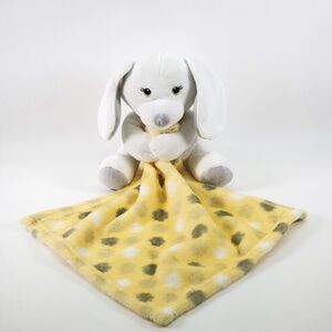 Little Beginnings White Puppy Lovey Security Blanket Floral Stuffed Animal‎ Toy